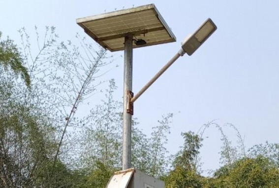 Increasing theft cases: Thieves looted Solar light’s batteries from Bishalgarh Crematorium 